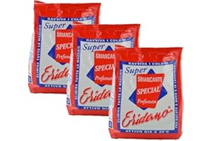 KOEAY ERIDANO - SBIANCANTE IN POLVERE PER BUCATO IN LAVATRICE E A MANO - con Percarbonato, elimina tutte le macchie, ravviva i colori - CONFEZIONE DA 3 x 750 gr