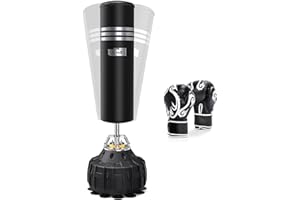 Dripex Sacco da Boxe da Terra, 178cm con Base Riempibile 80kg sabbia / 60kg acqua Pugilato Kickboxing Autoportante MMA Thai per Adulti (Base e Sacco Due Pacchi)