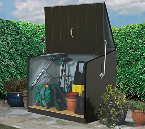 Trimetals Gerätebox, Aufbewahrungsbox, Multifunktionsbox, Fahrradbox Stowaway Anthrazit 138x89x113 cm (LxBxH); Multibox aus verzinktem Stahl - 6