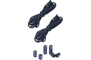 LUVADEYO 2 pary elastycznych sznurowadeł premium z metalowymi kapsułkami bez wiązania – zestaw na 2 pary butów – z kapsułkami do sneakersów, butów do biegania, butów sportowych