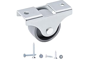 DIFORMA (50 Stück) 25 mm Kleine Kunststoffräder Feste Einwegrollen Rollen Mit Montageplatten Dauerhaft Nicht Schwenkbar Möbelräder Schrauben Enthalten (50)