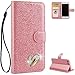 Price comparison product image FBNK iPhone 8 Cover, iPhone 7 Phone Case Glitter Sparkly Flip Case Pink Love Design Folio Stand Purse Folio Magnetic Buckle Protective Cell Phone Smart Shell for for iPhone 8/iPhone 7