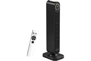 HOMCOM 33" Ceramic Space Heater, 2000W Fan Electric Heater with 3 Modes, 15H Timer, Adjustable Thermostat, Oscillation, Remote Control, Tip-Over and Overheat Protection, Low Energy for Bedroom, Black