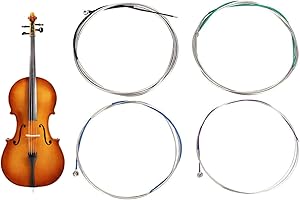 JEUFUN 4Pcs Violin Strings,Size 4/4 and 3/4 String Universal Full Set (G D A E) Violin,String Instrument Accessories,Classic Silver Strings Steel Core with Nickel Plated Ball Head for Violin Instruments