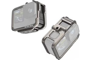 Rszfnjxry Aluminium käfig zubehör,kompatibel mit GoPro Hero 12 11 10 9, langlebiges Metallgehäuse mit Schiebeöffnung, nur 48 g