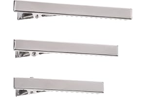 PANGDA 30 Stück Metall Krokodil Haarspange Barrette Haar Non Slip DIY Zubehör Haar Klammer 56 mm 66 mm 75 mm Lang für Damen und Mädchen, Silbern