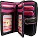 Produktbild Visconti Damen-Portemonnaie Rio R13, Leder, Schwarz / beerenfarben