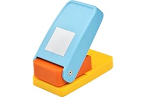 WSYHOMIE 1 inch Square Punch Craft Lever Punch Handmade Paper Punch for Crafting Scrapbooking Cards,DIY Cards Making Candy Color by Random 1X1 inch Square