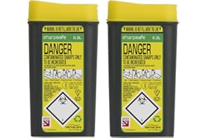 Sharpsafe 200ml Compact Travel Bin, Pack of 2