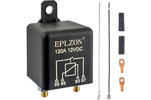 EPLZON 120A 120Amp 12V DC 4-poliger SPST Auto Relais Batterie Trennrelais LKW Motorstarter Relais für Car Auto Motorrad Truck Marine RV