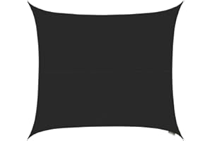 Kookaburra Waterproof Garden Sun Shade Sail Canopy in Black 98% UV Block (3.6m Square)