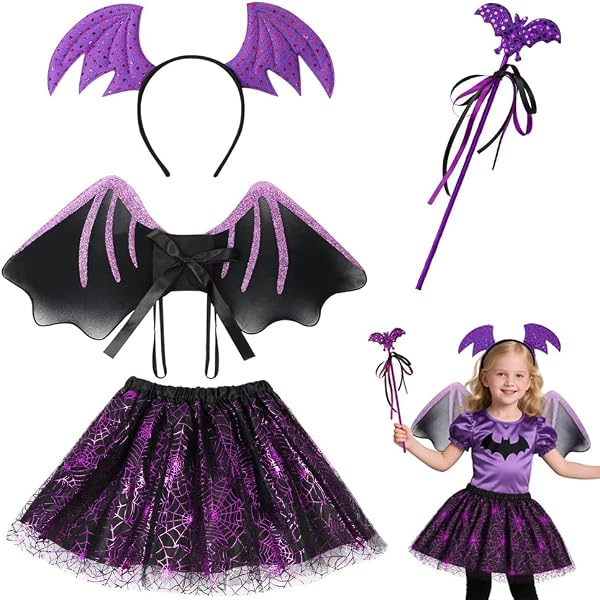 COSTUME CARNEVALE PIPISTRELLO BATMAN BIMBA 7/9 ANNI VESTITO PER, vestito carneva