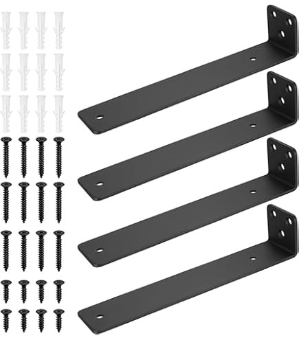 6 Staffe Per Mensole A Forma Di Orecchio Di Gatto - Acciaio 5mm, Portata 45kg - Design Moderno E Robusto - Foto 4