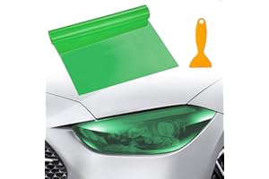 VBGURR Tönungsfolie Auto, Scheibentönungsfolie Auto, Änderung der Farbe der Autolichter, Tönungsfolie Scheinwerfer Nebelscheinwerfer 30 X 120 CM (Grün)