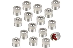 YONGQING 16 sztuk nakrętek na wentyle do opon, metalowe nakrętki na wentyle z gumowym pierścieniem uszczelniającym, ochrona przed kurzem i wodoszczelnością