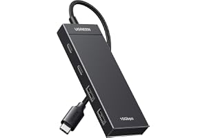 UGREEN USB C Hub 10 Gbps, adapter med 2*USB C 3.2 och 2*USB 3.2 portar, höghastighets USB C multiport splitter för iPhone 15