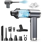 GARAID 4en1 Aspirador de Mano, 25000Pa Mini Aspirador Potente Portátil, 6000mAh Aspiradora Coche Sin Cable con Motor sin Esco