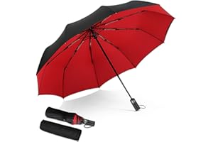 DORRISO Paraguas Plegables Automáticos Mujer Hombres Plegable Paraguas Portátil Viajar Paraguas Antiviento Impermeable Unisexo Paraguas