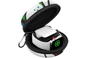 MoKo Custodia Trasporto Compatibile con Apple Watch Ultra3/2/1 Series 11/10/9/8/7/6/5/4/3/2/1 e Airpods Pro/3/2/1 con Chiusura a Cerniera,Base di Ricarica,Custodia Rigida da Viaggio Protettiva,Rametto