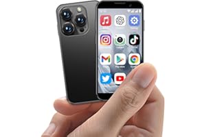 BLKE MAX Mini Smartphone mit 3,0 Zoll HD Bildschirm, entsperrtes Mini Handy, 5 Megapixel Kamera, Gesichtserkennung, Dual SIM, WLAN, GPRS, TF Karte und ultraschlankem Gehäuse perfekt für Kinder Schwarz