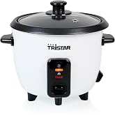 Tristar Rice Cooker 0.6 L, Non-Stick Inner Container, Keep Warm Function and Automatic Shut-Off, Compact Design, with Measuri