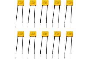 XATGIOUY 10 Piezas Condensador X2 0,33µF 275V AC, Condensador de Seguridad MKP para Supresión de Interferencias LED, Condensadores para Eliminar Parpadeo y Ruido Electromagnético Lámparas y Electrodomésticos