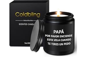 Coldbling Regalo Papá, Regalo Padre, Regalo Día del Padre, Regalos Papá Originales, Regalo de Cumpleaños para Papá, Regalos para Papá, Papá Vela, Regalos del Día del Padre, Vela de Sándalo (200g)