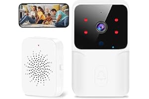 Genérico Timbre Videoportero Inalámbrico con Cámara HD1080P,Resistente al Agua,Visióm Nocturna,Videocitofono WiFi,Intercomunicador Bidireccional, Control De Aplicaciones, Instalación Inalámbrica