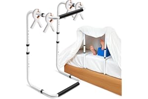 COLCOSPIE Bed Cradle for Feet, Aluminum Alloy Blanket Lifters for Foot of Bed, Height Adjustable Non-Slip Blanket Support for Foot Knee Leg Toes Ankle Post Surgery Recovery