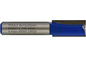 Tivoly XT60642067836 Fraises de défonceuse à rainer droit | 2 tranchants rectifiés au diamant Ø 10mm