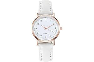 GENERIC Montre Femme Pas Cher Montres Femmes Bracelet en PU Cuir Montres à Quartz de Luxe Mode Montre-Bracelet Créative Cadeau pour Femmes Filles Ado Dames