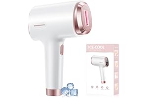 BEAURIS 3 in 1 Epilatore Laser con Raffreddamento a Ghiaccio 21 J Epilatore Luce Pulsata con 600NM-1200NM Rosso, 9 Livelli di Energia, 999,900 Flash per Bikini, Ascelle, Viso, Corpo