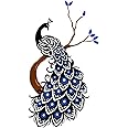 Dreamkraft Beautiful Bird Peacock Sit On Branch Wall Self-Adhesive Sticker for Home Decor, Kid's Room Décor and Drawing Room(Multicolor PVC Vinyl 90 X 50Cms)