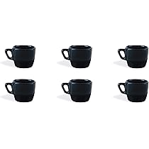 Taza De Café Excelsa Eclipse - Cerámica Blanca Mate - 70 Ml - Aptas Lavavajillas Y Microondas