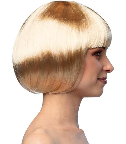 Parrucca Corta Bionda Smiffys - Con Frangetta E Scalatura, Per Costumi E Travestimenti