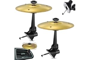 CPKONUUIP 2 PCS Auto Crash Becken,Premium Auto Becken Air Vent,Car Cymbals Air Vent,Autos-Trommel-Lüftungsschlitz,Mini-Trommel-Crash-Clip,Eisen-Autos-Entlüftungsdekoration,für Alle Arten Von Fahrzeugen