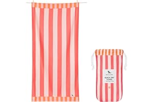 Dock & Bay Beach Towel - Quick Dry, Sand Free - Compact, Lightweight - 100% Recycled - Includes Bag - Raspberry Road - Extra Large (200x90cm, 78x35)
