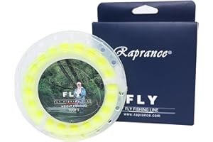 Raprance Floating Fly Fishing Line with 2 Welded Loops, Weight Forward Floating Fly Line, 100FT(3F,4F,5F,6F,7F,8F) Freshwater Saltwater Fly Fishing Line