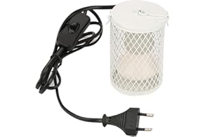 HEEPDD Lampe Chauffante Poussin, 100W Lampe chauffante Terrarium Lampe céramique de Garde et émetteur de Chaleur Chauffant la Lampe chauffante avec Interrupteur EU Plug 220-230V(Blanc)