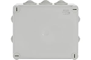 ABB IP55 Junction Box • Waterproof Electric Cable Connector Unit • Cable Glands Included • Shockproof Adaptable Electric Box • Indoor/Outdoor Box • 160 x 135 x 85mm