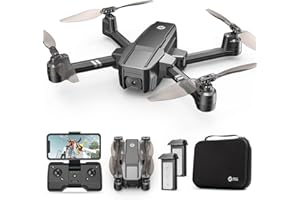 Holy Stone HS440 Drone con Cámara 1080P con 40Min de Tiempo de Vuelo (2 Baterías) FPV Cuadricóptero Teledirigido Plegable WIFI 2.4G, Sensor de Gravedad, Control con Voz, Intermedio
