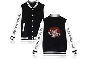 Flyself Unisex Baseballjacke Gedruckt Baseballuniform Pullover Streetwear Hip Hop Jugend Lässig Sweatshirt Langarm Jacke