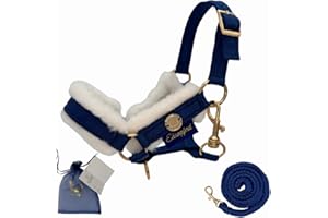 Ehrenpferd Hobby Horse Halfter für Steckenpferd - Hobby Horse Zubehör mit Geschenkbeutel und Geschenkanhänger - Navy
