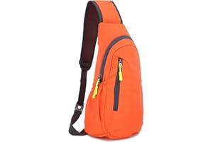 Gisdanchz Wasserdichte Nylon Sling Bag Rucksack Brusttasche Klein Herren Damen für Sport, Reisen usw