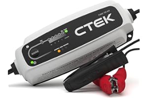 CTEK CT5 Time TO GO Cargador Batería 12V 5A, Mantenedor De Batería, Contador Regresivo, Indicador De Inicio, Compensación De Temperatura Incorporada, Modo De Reacondicionamiento Y Opción AGM Dedicada