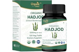 ORGANIC SPREE HADJOD - CISSUS 120 Tablets | Cissus Quadrangularis (Hadjod) | USDA Organic Certified | Organic and Natural 120tab (1)