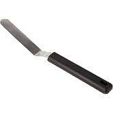 ARCOS Black Stainless Steel Kitchen Spatula 90 x 200 mm | For plating, cakes, lasagna and desserts. Ergonomic black polypropy