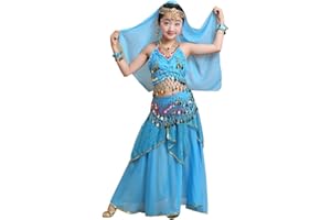 GUIRAN Kinder Mädchens Damen Tanzkleid Top Rock Indische Bauchtänzerin Kostüme