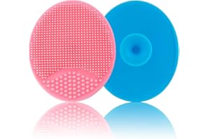 MR LION Baby-Badebürste, Baby-Bürste, Silikon-Massagebürste, Peeling-Bürste | Die SkinSoother Baby Essential für trockene Haut, Wiegenkappe und Ekzeme, 2 Stück (Pink & Blau)