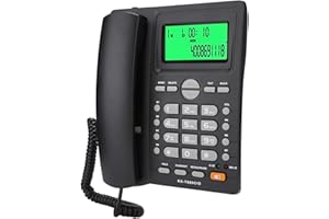YCTZE KX T880C - Indicatore identificativo chiamante, telefono fisso senza batteria, funzione muto, telefono domestico da parete con segreteria telefonica e compatibilità BT